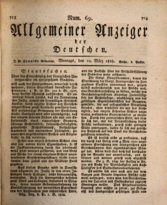 Allgemeiner Anzeiger der Deutschen Montag 10. März 1828