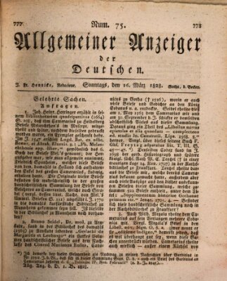 Allgemeiner Anzeiger der Deutschen Sonntag 16. März 1828