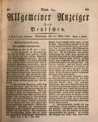 Allgemeiner Anzeiger der Deutschen Dienstag 25. März 1828