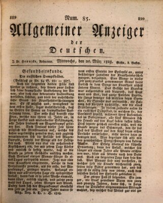 Allgemeiner Anzeiger der Deutschen Mittwoch 26. März 1828