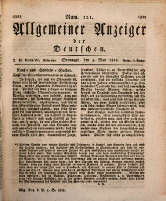 Allgemeiner Anzeiger der Deutschen Sonntag 4. Mai 1828