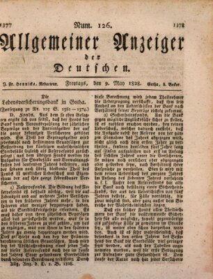 Allgemeiner Anzeiger der Deutschen Freitag 9. Mai 1828