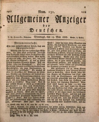 Allgemeiner Anzeiger der Deutschen Dienstag 13. Mai 1828