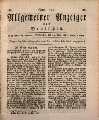 Allgemeiner Anzeiger der Deutschen Mittwoch 14. Mai 1828