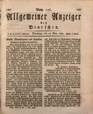 Allgemeiner Anzeiger der Deutschen Dienstag 20. Mai 1828