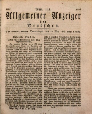 Allgemeiner Anzeiger der Deutschen Donnerstag 22. Mai 1828