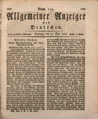 Allgemeiner Anzeiger der Deutschen Freitag 23. Mai 1828