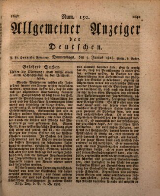 Allgemeiner Anzeiger der Deutschen Donnerstag 5. Juni 1828