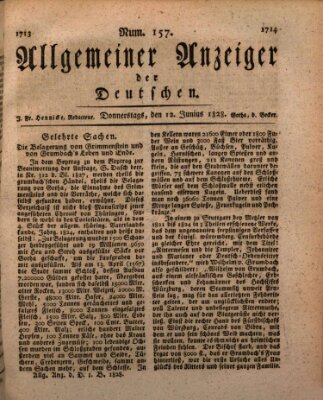 Allgemeiner Anzeiger der Deutschen Donnerstag 12. Juni 1828