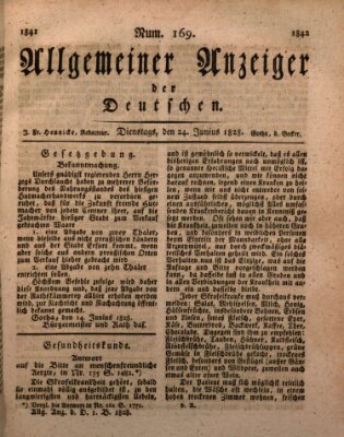 Allgemeiner Anzeiger der Deutschen Dienstag 24. Juni 1828