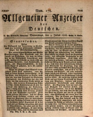 Allgemeiner Anzeiger der Deutschen Donnerstag 3. Juli 1828