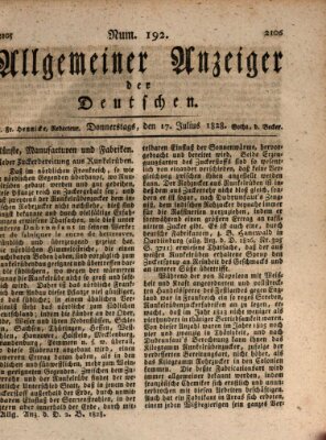 Allgemeiner Anzeiger der Deutschen Donnerstag 17. Juli 1828