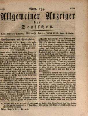 Allgemeiner Anzeiger der Deutschen Mittwoch 23. Juli 1828