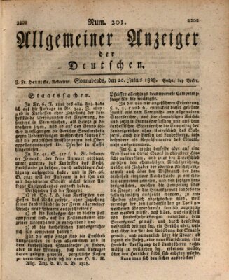 Allgemeiner Anzeiger der Deutschen Samstag 26. Juli 1828