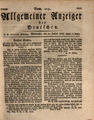 Allgemeiner Anzeiger der Deutschen Mittwoch 30. Juli 1828