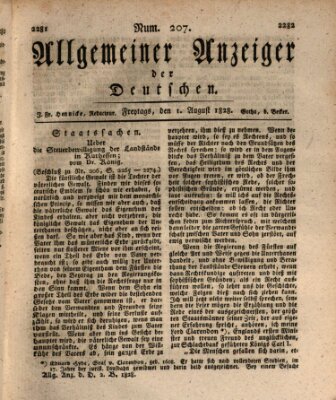 Allgemeiner Anzeiger der Deutschen Freitag 1. August 1828