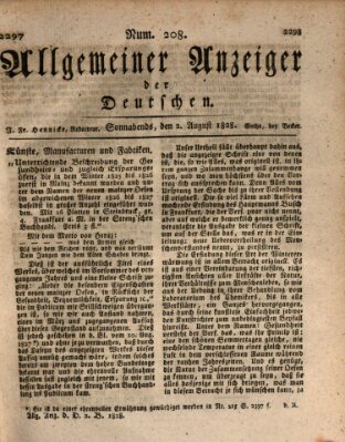 Allgemeiner Anzeiger der Deutschen Samstag 2. August 1828