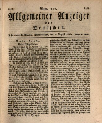 Allgemeiner Anzeiger der Deutschen Donnerstag 7. August 1828