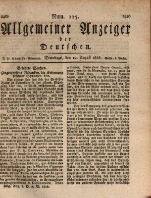 Allgemeiner Anzeiger der Deutschen Dienstag 19. August 1828