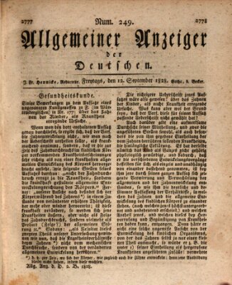 Allgemeiner Anzeiger der Deutschen Freitag 12. September 1828