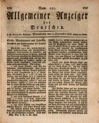 Allgemeiner Anzeiger der Deutschen Samstag 13. September 1828