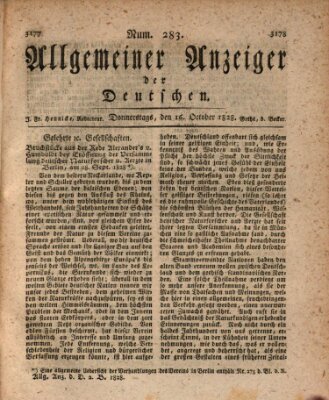 Allgemeiner Anzeiger der Deutschen Donnerstag 16. Oktober 1828