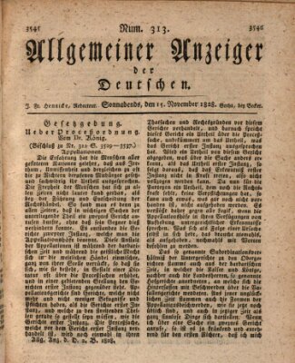 Allgemeiner Anzeiger der Deutschen Samstag 15. November 1828