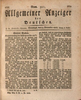 Allgemeiner Anzeiger der Deutschen Sonntag 23. November 1828