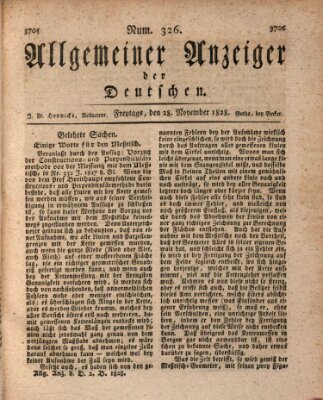 Allgemeiner Anzeiger der Deutschen Freitag 28. November 1828