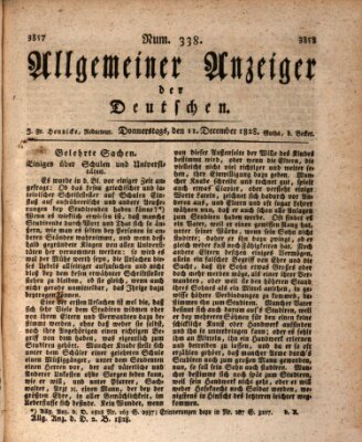 Allgemeiner Anzeiger der Deutschen Donnerstag 11. Dezember 1828