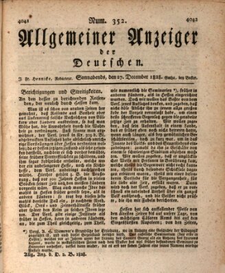 Allgemeiner Anzeiger der Deutschen Samstag 27. Dezember 1828