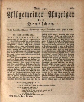 Allgemeiner Anzeiger der Deutschen Dienstag 30. Dezember 1828