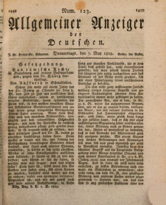 Allgemeiner Anzeiger der Deutschen Donnerstag 7. Mai 1829