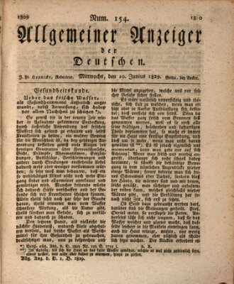 Allgemeiner Anzeiger der Deutschen Mittwoch 10. Juni 1829