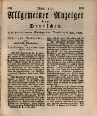 Allgemeiner Anzeiger der Deutschen Sonntag 15. November 1829