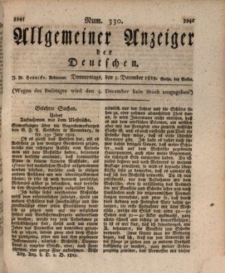 Allgemeiner Anzeiger der Deutschen Donnerstag 3. Dezember 1829