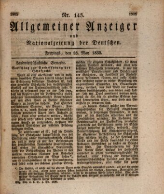 Allgemeiner Anzeiger und Nationalzeitung der Deutschen (Allgemeiner Anzeiger der Deutschen) Freitag 28. Mai 1830