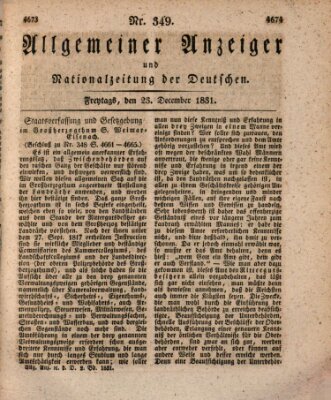 Allgemeiner Anzeiger und Nationalzeitung der Deutschen (Allgemeiner Anzeiger der Deutschen) Freitag 23. Dezember 1831