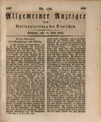 Allgemeiner Anzeiger und Nationalzeitung der Deutschen (Allgemeiner Anzeiger der Deutschen) Freitag 11. Mai 1832