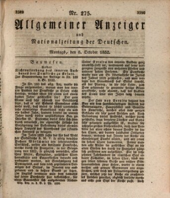 Allgemeiner Anzeiger und Nationalzeitung der Deutschen (Allgemeiner Anzeiger der Deutschen) Montag 8. Oktober 1832