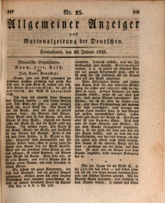 Allgemeiner Anzeiger und Nationalzeitung der Deutschen (Allgemeiner Anzeiger der Deutschen) Samstag 26. Januar 1833