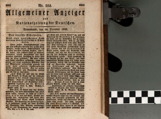 Allgemeiner Anzeiger und Nationalzeitung der Deutschen (Allgemeiner Anzeiger der Deutschen) Samstag 28. Dezember 1833
