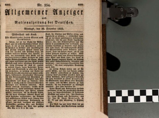 Allgemeiner Anzeiger und Nationalzeitung der Deutschen (Allgemeiner Anzeiger der Deutschen) Montag 30. Dezember 1833