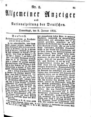 Allgemeiner Anzeiger und Nationalzeitung der Deutschen (Allgemeiner Anzeiger der Deutschen) Donnerstag 9. Januar 1834