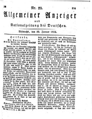 Allgemeiner Anzeiger und Nationalzeitung der Deutschen (Allgemeiner Anzeiger der Deutschen) Mittwoch 29. Januar 1834