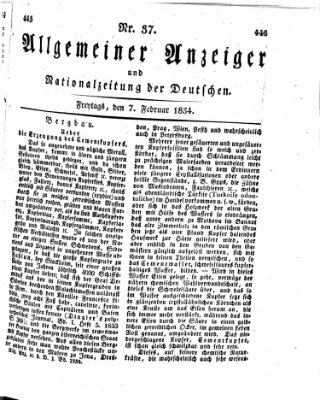 Allgemeiner Anzeiger und Nationalzeitung der Deutschen (Allgemeiner Anzeiger der Deutschen) Freitag 7. Februar 1834