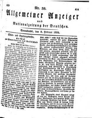 Allgemeiner Anzeiger und Nationalzeitung der Deutschen (Allgemeiner Anzeiger der Deutschen) Samstag 8. Februar 1834