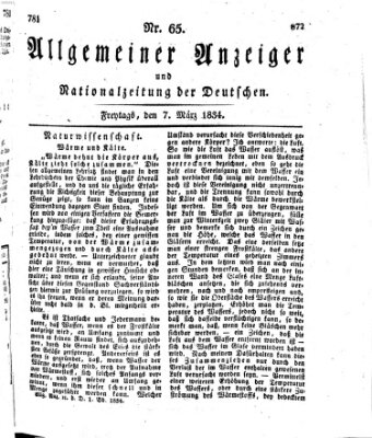 Allgemeiner Anzeiger und Nationalzeitung der Deutschen (Allgemeiner Anzeiger der Deutschen) Freitag 7. März 1834