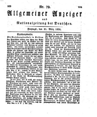 Allgemeiner Anzeiger und Nationalzeitung der Deutschen (Allgemeiner Anzeiger der Deutschen) Freitag 21. März 1834