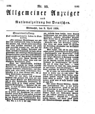 Allgemeiner Anzeiger und Nationalzeitung der Deutschen (Allgemeiner Anzeiger der Deutschen) Mittwoch 9. April 1834